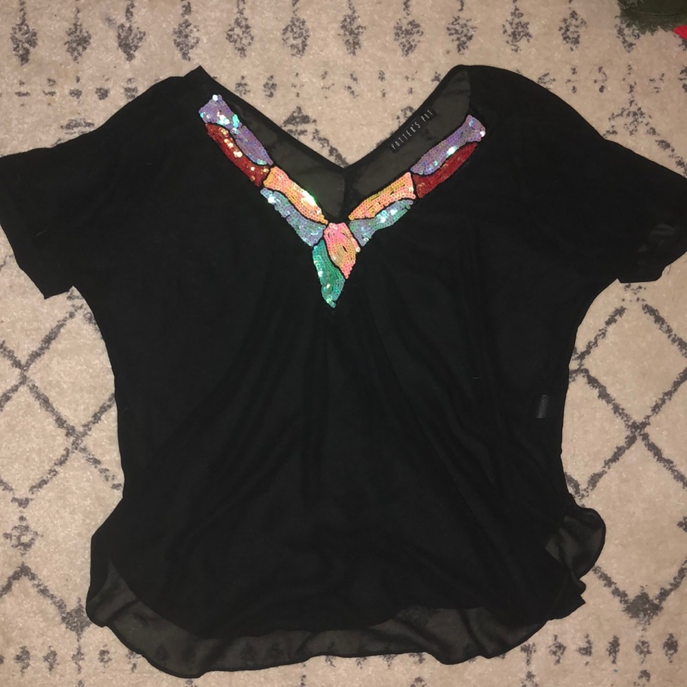 Black sheer shirt
